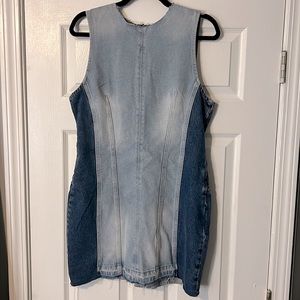 Zara Two Tone Denim Mini Dress